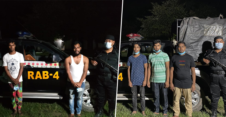 বিয়ার-ট্যাপেন্টাডলসহ গ্রেফতার ৫