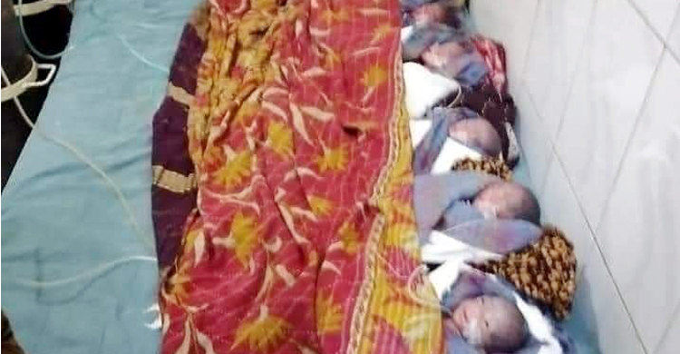 মারা গেছে ৩ সন্তান, বেঁচে যাওয়া ২ জনকে নিয়ে হাসপাতালের মেঝেতে মা