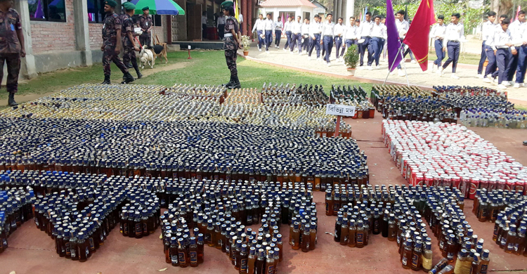 কুমিল্লায় ১৪ কোটি টাকার মাদক ধ্বংস করল বিজিবি