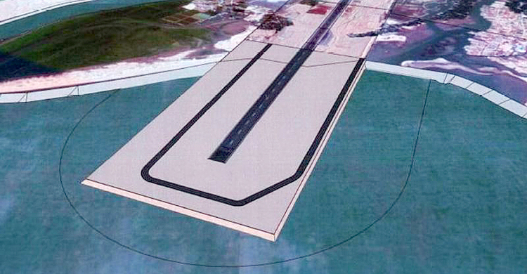 রানওয়ের কাজ শেষ হলে সমুদ্র ছুঁয়ে নামবে প্লেন