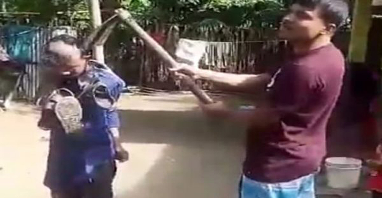 সারারাত মারধরের পর সকালে কোদাল দিয়ে মাথা ন্যাড়া