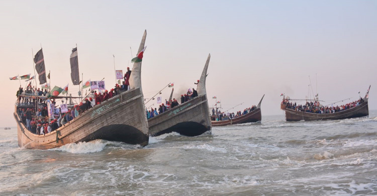 সাগর পাড়ি দিয়ে একদিন আগেই চট্টগ্রামে সন্দ্বীপের ৬ হাজার নেতাকর্মী