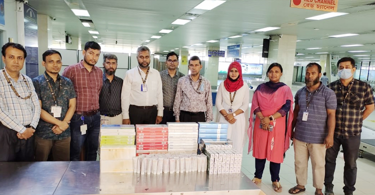 শাহ আমানতে আমদানি নিষিদ্ধ সিগারেট ও প্রসাধনী জব্দ