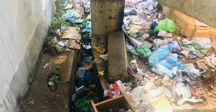 কুবিতে একাডেমিক ভবনের পাশে আবর্জনা, ভোগান্তিতে শিক্ষার্থীরা