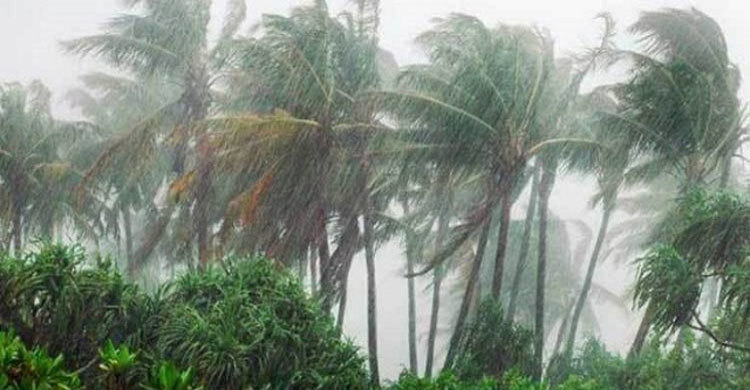 থমথমে সাতক্ষীরায় বৃষ্টির সঙ্গে বইছে দমকা হাওয়া