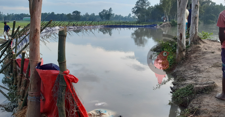 এগিয়ে আসেননি জনপ্রতিনিধিরা, স্বেচ্ছায় বাঁধ নির্মাণ গ্রামবাসীর