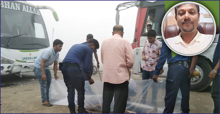 রং সাইডে গ্রীন লাইনের বাস, প্রাণ গেলো ঠিকাদারের