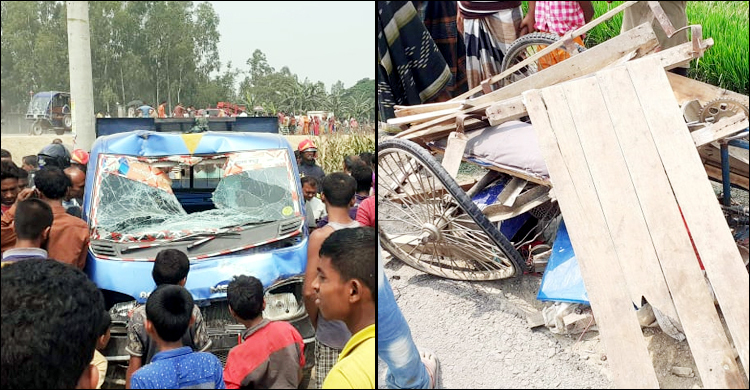 পিকআপে ফেনসিডিল পাচারকালে ভ্যানের সঙ্গে ধাক্কা, নিহত ১