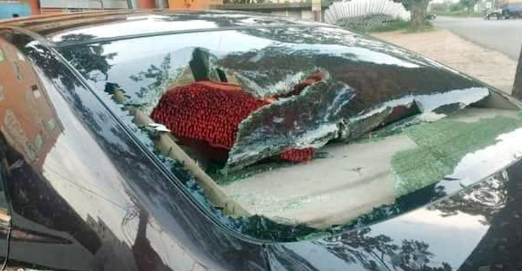 পরশুরামে যুবদল নেতার ওপর হামলা, গাড়ি ভাঙচুর