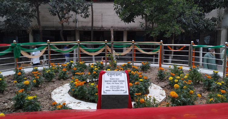 বঙ্গবন্ধুর পছন্দের ফুলের নামে ঢাকা কলেজে বকুলতলার উদ্বোধন