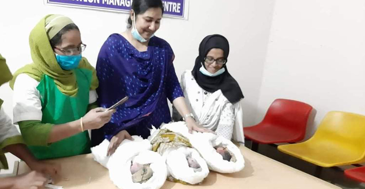 চিকিৎসক বললেন অসম্ভব, নরমাল ডেলিভারিতে একসঙ্গে তিন শিশুর জন্ম