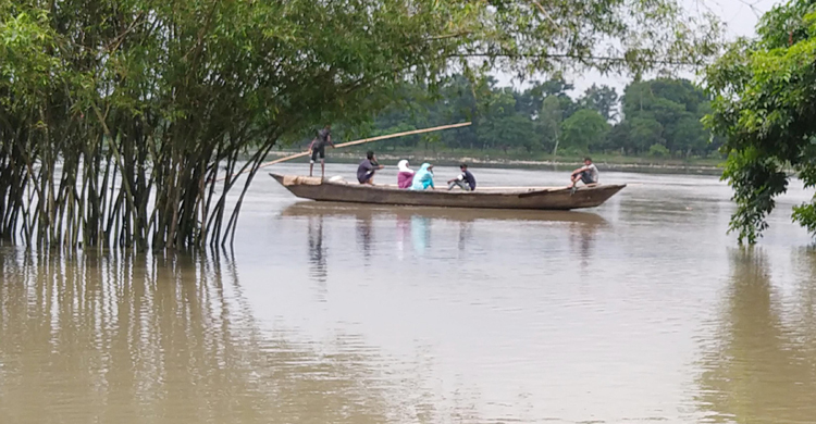 দিনাজপুরে বিপৎসীমার ওপরে আত্রাই নদীর পানি, নিম্নাঞ্চল প্লাবিত