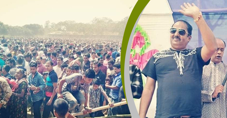 তাহিরপুরে ডিপজলকে দেখতে মানুষের ঢল