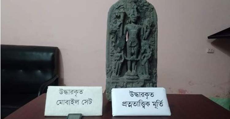 মহাস্থানগড়ে কোটি টাকা মূল্যের বিষ্ণু মূর্তি উদ্ধার