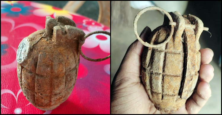 পুকুরে মিললো পরিত্যক্ত গ্রেনেড, থানায় জমা দিলেন যুবক