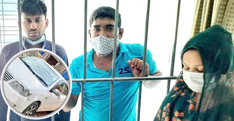 প্রাইভেটকারে ফেনসিডিল পাচারের সময় স্বামী-স্ত্রী গ্রেফতার