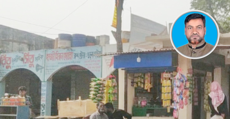 অনুমতি ছাড়া গণশৌচাগারের সামনে দোকান দিলেন কাউন্সিলর