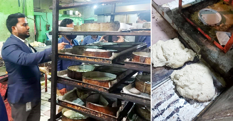 নোংরা পরিবেশে বেকারি পণ্য তৈরি, ফেনীর এসআর ফুডকে জরিমানা