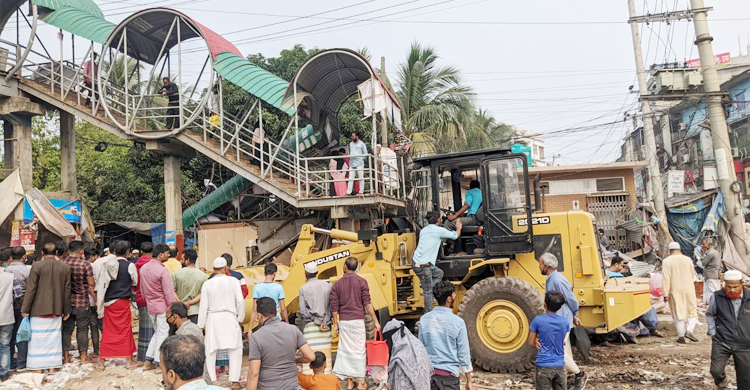 সোনারগাঁয়ে সহস্রাধিক অবৈধ দোকান উচ্ছেদ