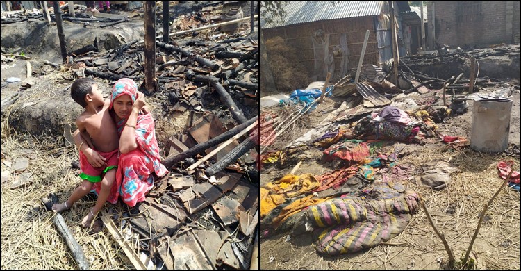 বসতঘরে আগুনে পুড়লো নাজিরনের ভিক্ষার লাখ টাকা