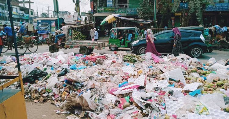 পরিচ্ছন্নতাকর্মীদের কর্মবিরতি, যত্রতত্র ময়লার স্তূপ