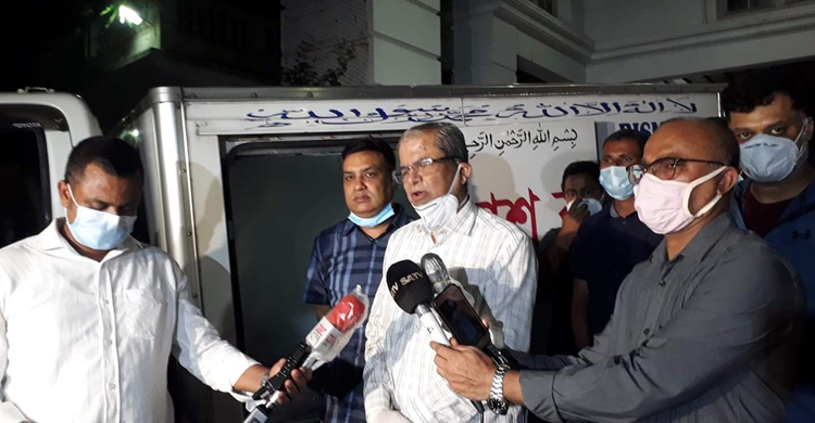 শাহজাহান সিরাজের মরদেহে শ্রদ্ধা জানালেন বিএনপি নেতারা