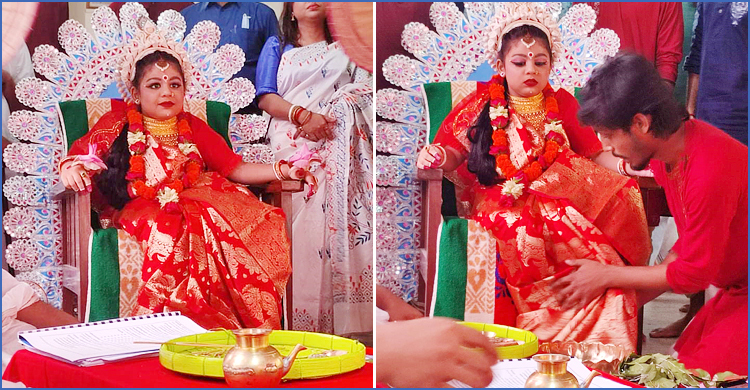 ফরিদপুরে নানা আয়োজনে মহাষ্টমী-কুমারীপূজা অনুষ্ঠিত