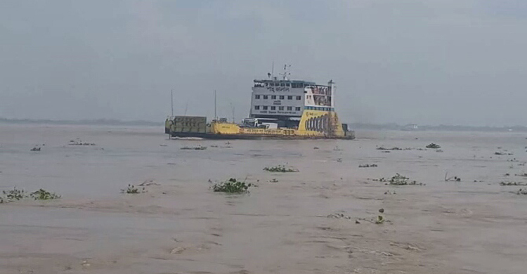 তীব্র স্রোতে পদ্মা পারে লাগছে দ্বিগুণ সময়