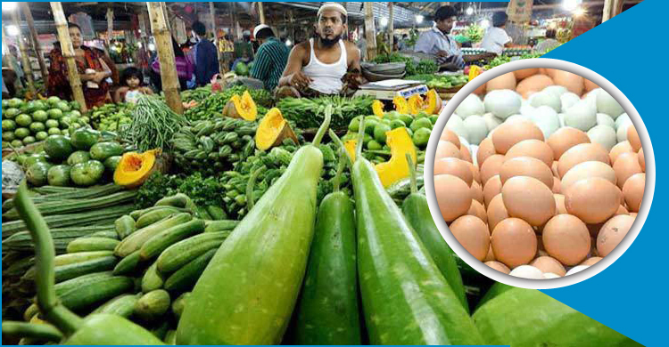 সবজির বাজার চড়া, বেড়েছে ডিমের দামও