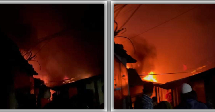 বসতবাড়িতে আগুনে পুড়লো ২৫ ঘর