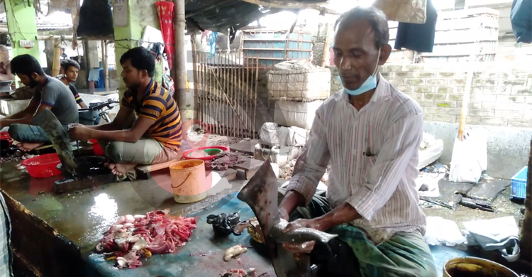 মাছ পরিষ্কার করেই জীবিকা নির্বাহ