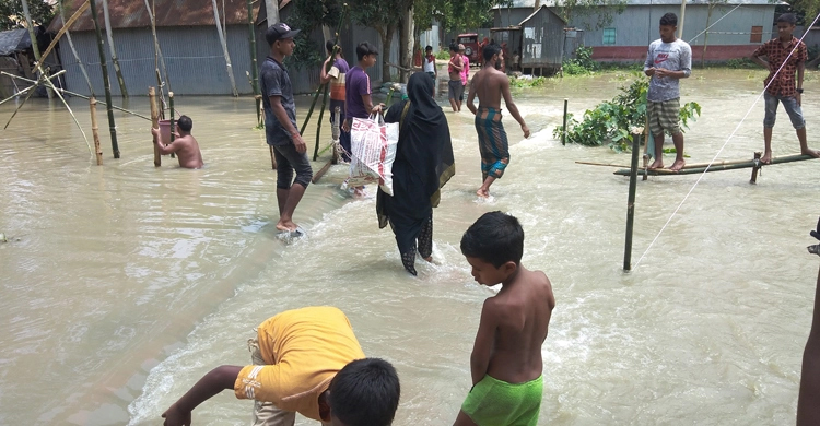 দেশের ১৪ জেলা বন্যাকবলিত