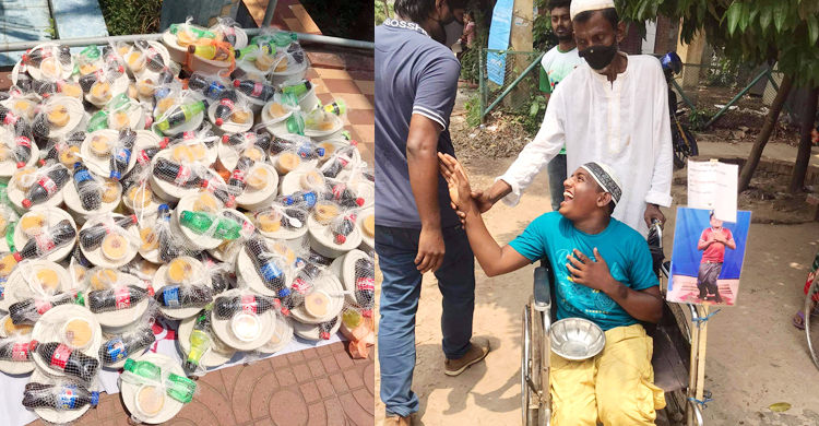 ঈদের দিনে অসহায়দের খাবার দিল ‘সহযোগী’