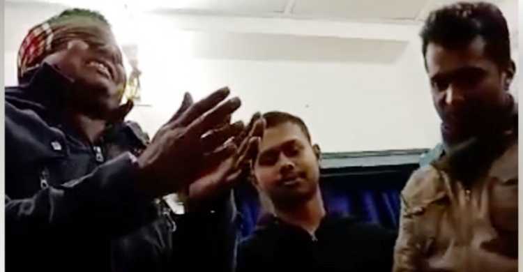 থানায় চোখবাঁধা যুবলীগ নেতার ভিডিও ভাইরাল