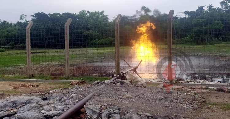 জকিগঞ্জে নতুন গ্যাসকূপ : শেষ হলো প্রথম স্তরের ফায়ারিং