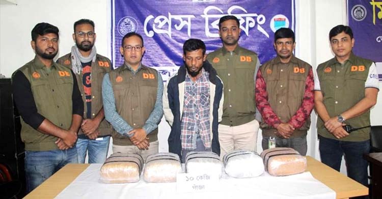 গোয়াল ঘরে মিললো গাঁজা, গ্রেফতার মাদক কারবারি