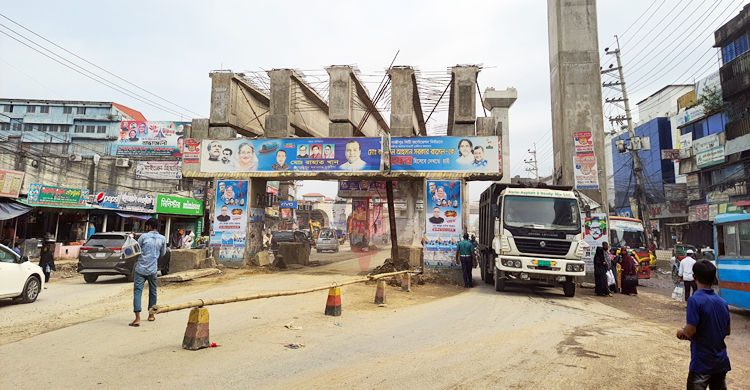 ঈদযাত্রায় ভোগান্তি হতে পারে বিআরটি প্রকল্পের টঙ্গী-গাজীপুর অংশে