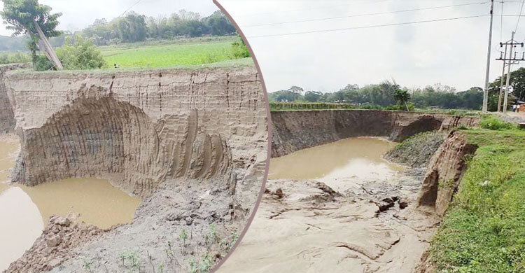 কালীগঞ্জে মাটি কেটে ইটভাটায় বিক্রি, ঝুঁকিতে বিদ্যুৎ সঞ্চালন লাইন