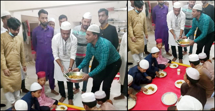 জন্মদিনে এতিমখানায় খাওয়ালেন ছাত্রদল সভাপতি খোকন