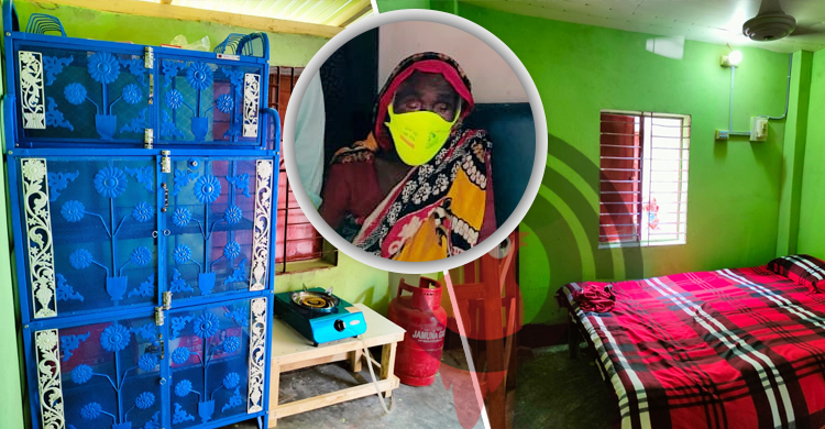 ১৩ বছর ধরে নৌকায় বাস করা সেই গোলাপী পেলেন উপহারের ঘর