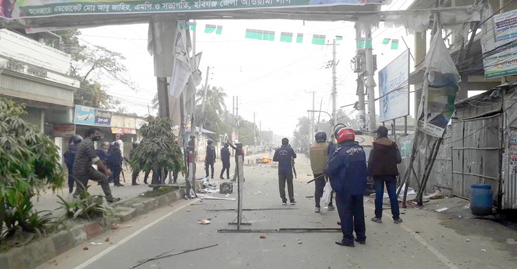 হবিগঞ্জে পুলিশের সঙ্গে বিএনপির সংঘর্ষে আহত ৫০, আটক ৭