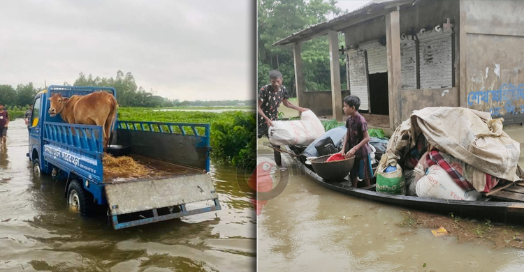 হবিগঞ্জে আশ্রয়কেন্দ্রে ছুটছে মানুষ