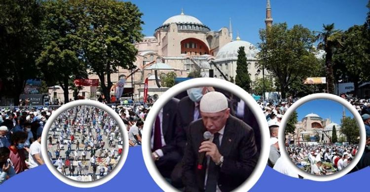 Turkey, Greece exchange harsh words over Hagia Sophia prayers