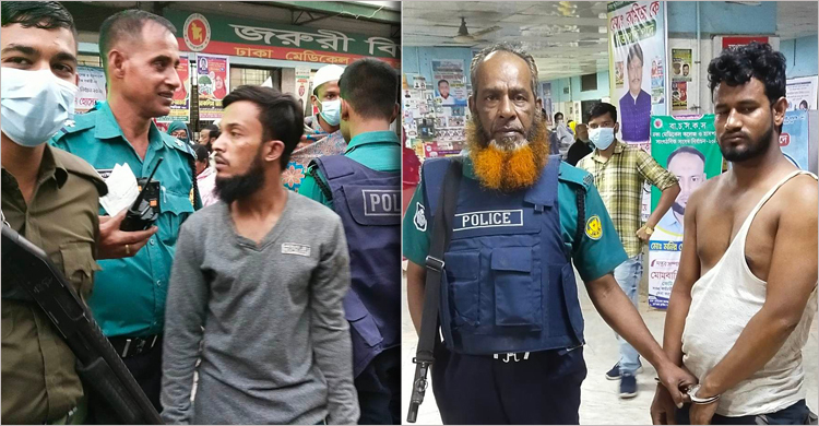আটক দুই কর্মীকে চিকিৎসা শেষে থানায় নিলো পুলিশ