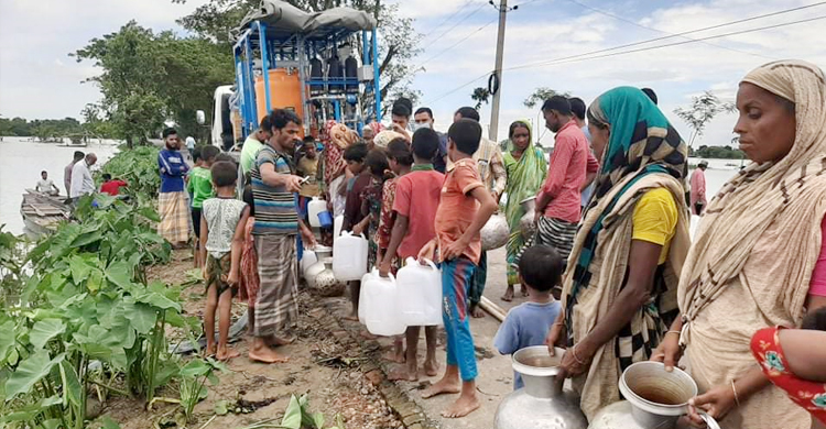 হাওরে বিশুদ্ধ পানির জন্য হাহাকার