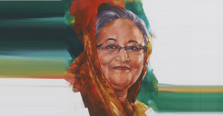 লাল-সবুজ শেখ হাসিনা