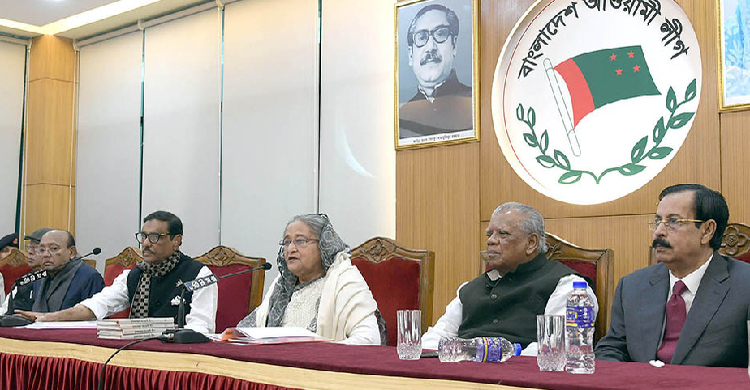 শেখ হাসিনার নেতৃত্বে রাষ্ট্রপতির সংলাপে যাচ্ছে আ’লীগ