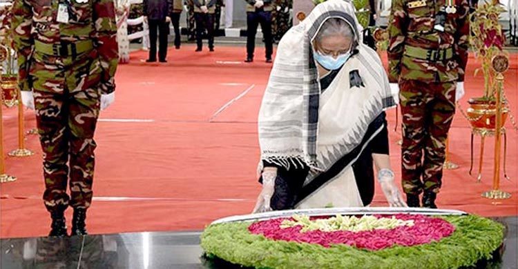 PM pays homage to Bangabandhu