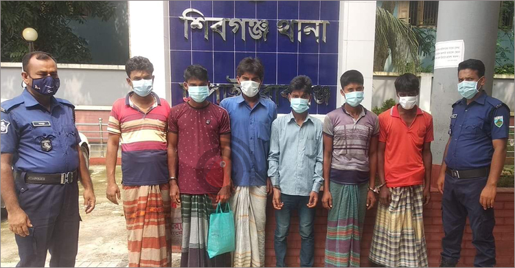 চাঁপাইনবাবগঞ্জে ডাকাতির প্রস্তুতিকালে ৬ যুবক গ্রেফতার