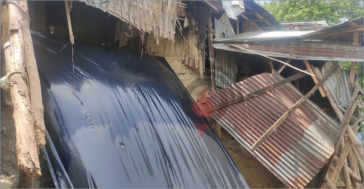 কাপ্তাইয়ে পাহাড় ধসে ৩ ঘর বিধ্বস্ত